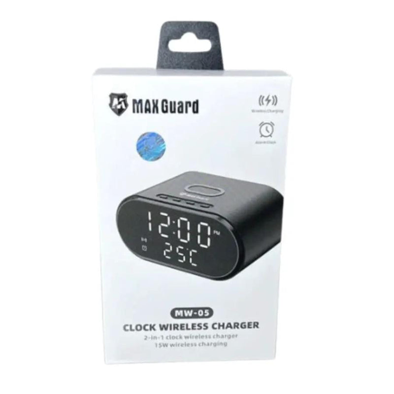 9eight5 Tools & Kits (multipurpose) Maxguard 15W 2 IN 1 Alarm Clock & Wireless Charger Maxguard 15W 2 IN 1 Alarm Clock & Wireless Charger
