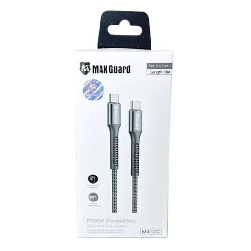 9eight5 Accessories Maxguard 1m 65W Type-C to C cable M41CC MaxGuard 1m 65W Type C to Type C Cable USB PD
