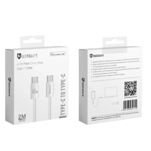9eight5 Accessories Maxguard 1m Colours 60W Type-C to C cable MC01 Maxguard 1m Colours 60W Type-C to C cable MC01