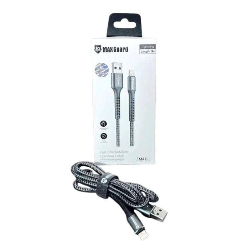 9eight5 Accessories Maxguard 1m USB-A to Lightning cable M41L Maxguard 1M USB A To Lightning Cable M41L Fast Charge