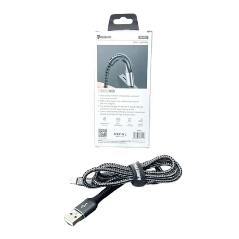 9eight5 Accessories Maxguard 1m USB-A to Lightning cable M41L Maxguard 1M USB A To Lightning Cable M41L Fast Charge