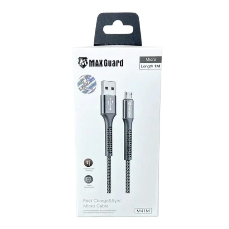 9eight5 Accessories Maxguard 1m USB-A to Micro cable M41M Maxguard 1m Braided USB A to Micro USB Cable M41M