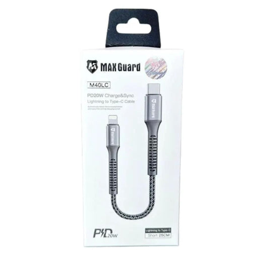 9eight5 Accessories Maxguard 25cm 20W Type-C to Lightning cable M40LC MaxGuard 25cm 20W PD Type C to Lightning Cable M40LC
