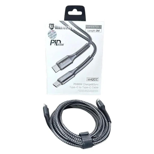 9eight5 Accessories Maxguard 2m 65W Type-C to C cable M42CC MaxGuard 2m USB C to USB C Cable 65W PD Fast Charge