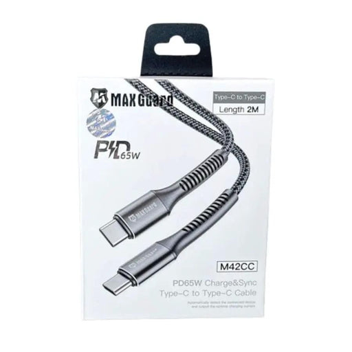 9eight5 Accessories Maxguard 2m 65W Type-C to C cable M42CC MaxGuard 2m USB C to USB C Cable 65W PD Fast Charge