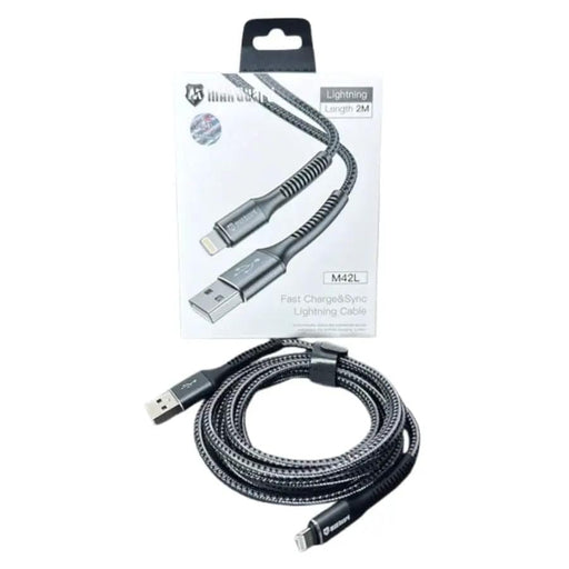 9eight5 Accessories Maxguard 2m USB-A to Lightning cable M42L MaxGuard 2 Meter USB A To Lightning Braided Cable M42L