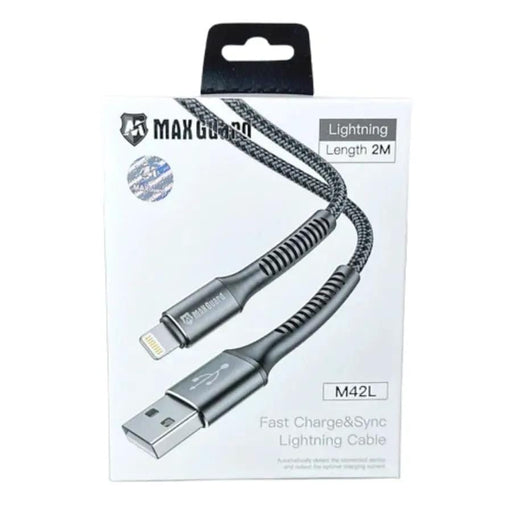 9eight5 Accessories Maxguard 2m USB-A to Lightning cable M42L MaxGuard 2 Meter USB A To Lightning Braided Cable M42L