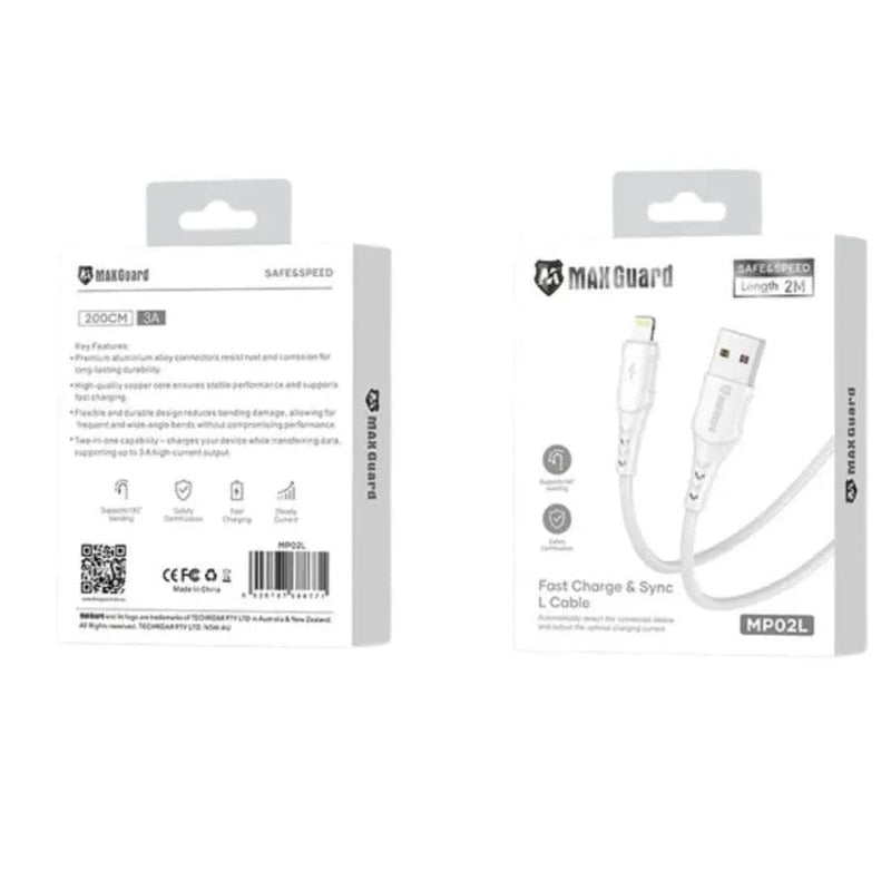 9eight5 Accessories Maxguard 2m USB-A to Lightning Cable MP02L MaxGuard 2m USB A To Lightning Cable MP02L