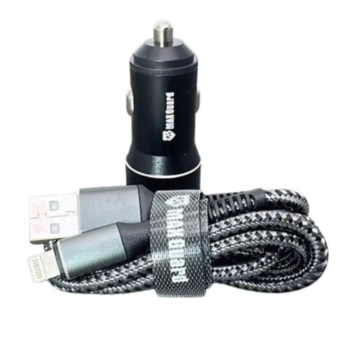 Maxguard 3.1A 2 USB car charger with USB-A to Lightning combo MC039L – view 1