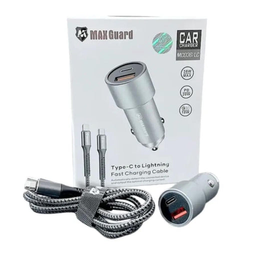 Maxguard 38W USB A+C car charger with Type-C to Lightning combo MC036LC – view 1