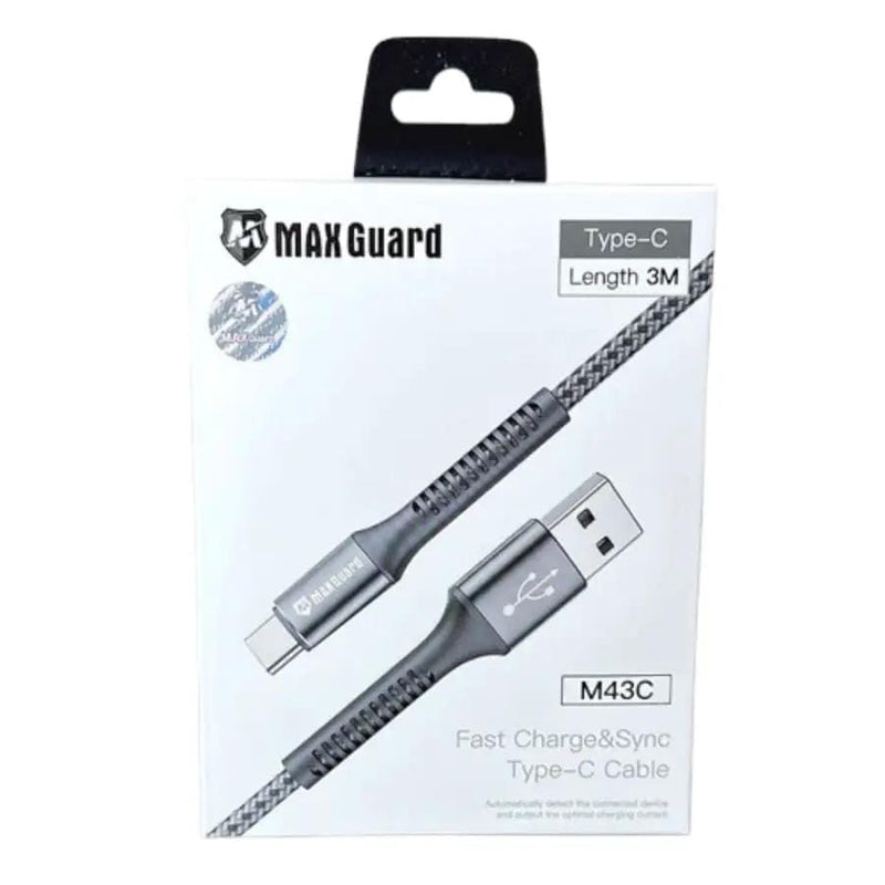 9eight5 Accessories Maxguard 3m Type-C cable M43C MaxGuard 3M Type C USB Cable M43C Fast Charge Data Sync
