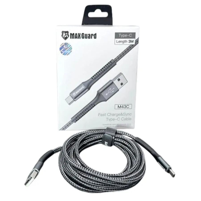 9eight5 Accessories Maxguard 3m Type-C cable M43C MaxGuard 3M Type C USB Cable M43C Fast Charge Data Sync