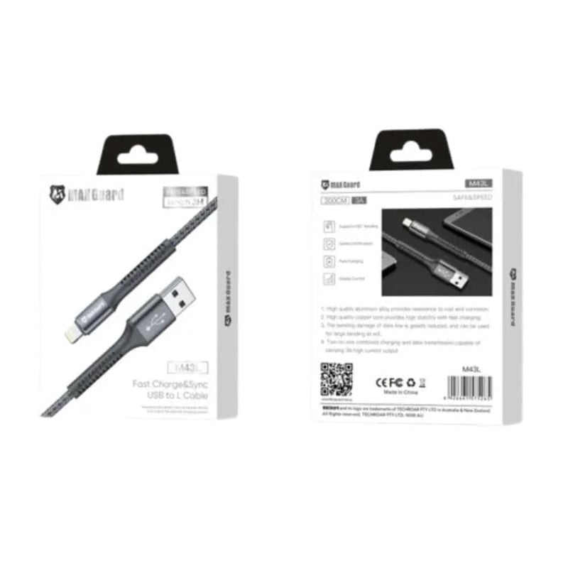 9eight5 Accessories Maxguard 3m USB-A to Lightning cable M43L Maxguard 3M USB A To Lightning Cable M43L Braided