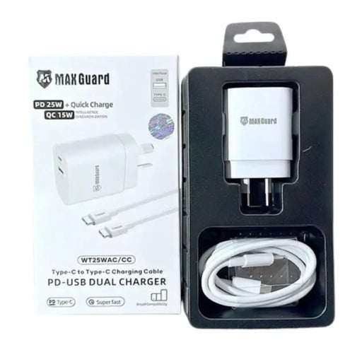 Maxguard PD 25W wall charger with Type-C to C combo WT25WAC/CC – view 2