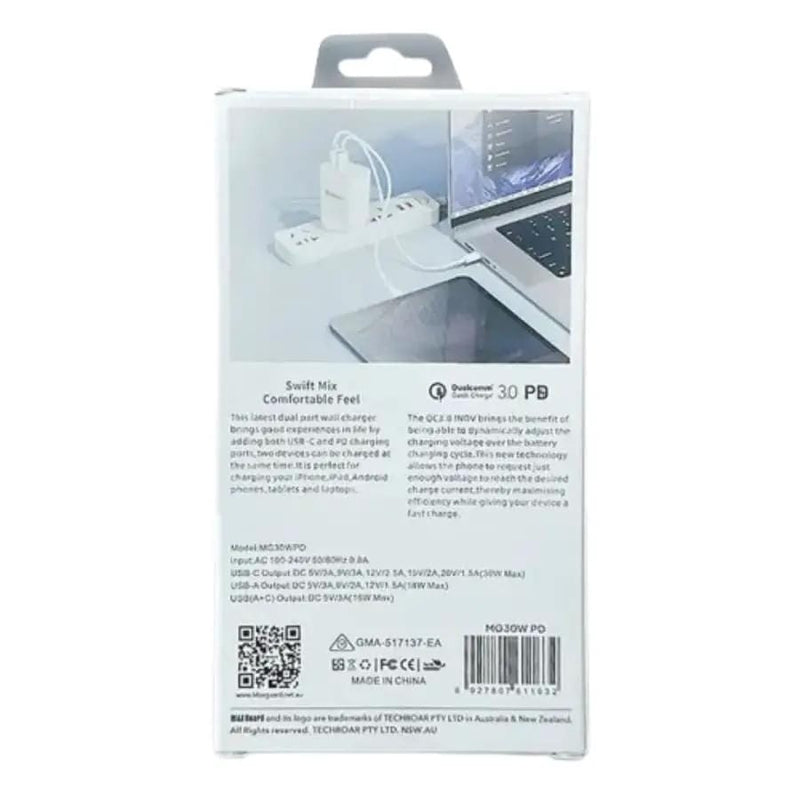 9eight5 Accessories Maxguard PD 30W+ plus QC 18W wall charger MG30WAC/MG30WPD Maxguard PD 30W+ plus QC 18W wall charger MG30WAC/MG30WPD