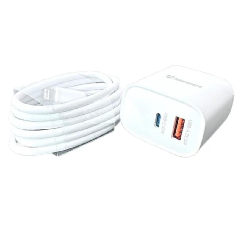 9eight5 Accessories Maxguard PD 45W wall charger with Type-C to Lightning combo 45PDLC Maxguard PD 45W wall charger with Type-C to Lightning combo 45PDLC