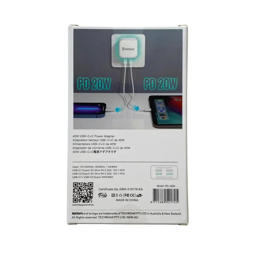 Maxguard Type C (x 2 ports) Power Adapter Wall Plug (NZ / AUS) by That Watch Shop
