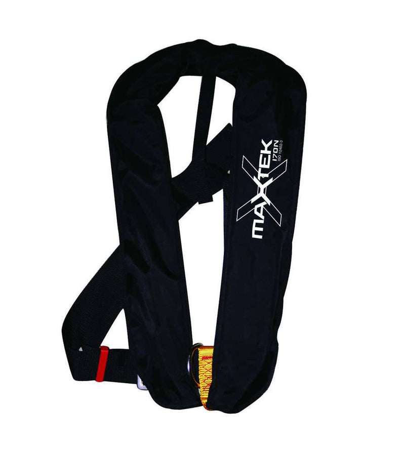 maXtek Manual 170N Lifejacket 50kg plus Adult - Lightweight manual life jacket for safe boating.