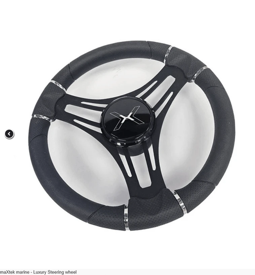 maXtek marine - Luxury Steering wheel showcasing premium design and high-quality materials, perfect for luxury boats.