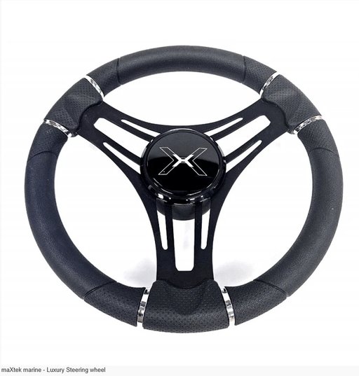 maXtek marine - Luxury Steering wheel showcasing premium design and quality construction for superior boating experience.