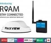 Maxview Roam - Mobile 3G/4G Wi-Fi System, roof mount antenna and receiver for internet connectivity.