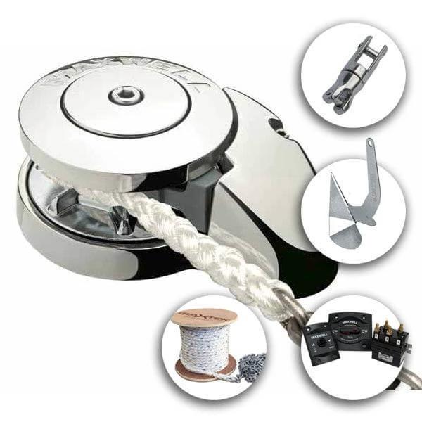 Maxwell RC6 Package 1 includes high-quality rope and chain with anchor components.