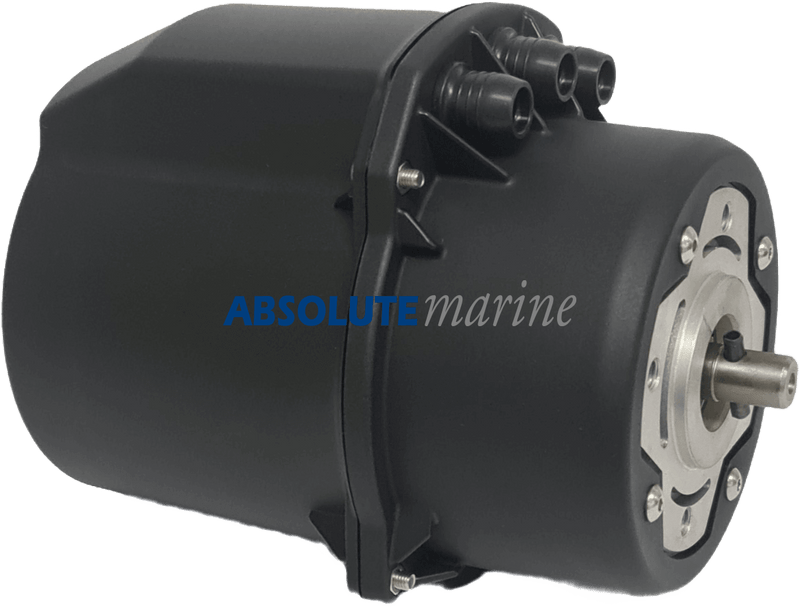 Maxwell Tasman 8-8 V2 Anchor Drum Winch motor with watertight cover and multiple mounting positions.