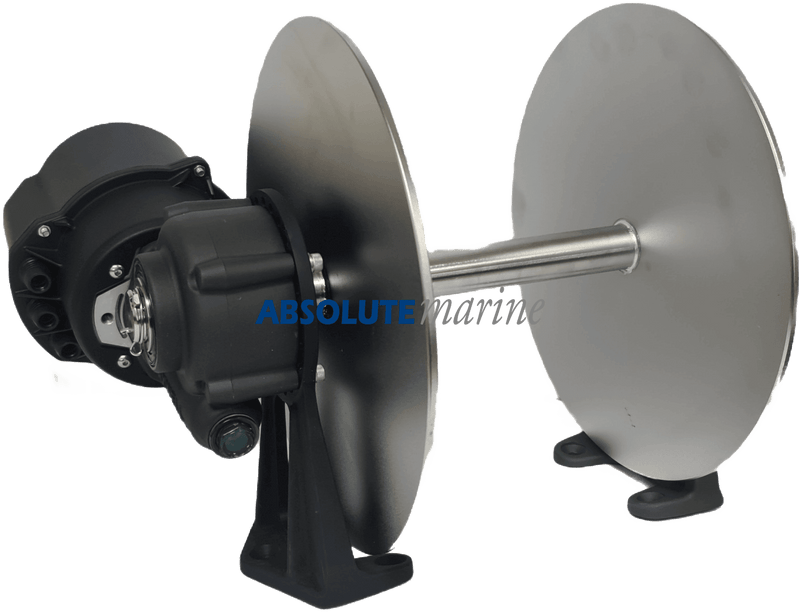Maxwell Tasman 8-8 V2 Anchor Drum Winch side view showcasing motor and drum design for marine applications