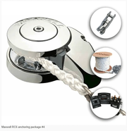 Maxwell RC6 Boat anchoring package 4 with rope, chain, and circuit components