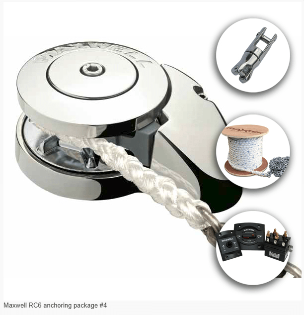Maxwell Marine Anchor Chain Rope Winches Maxwell RC6 Boat anchoring package 4