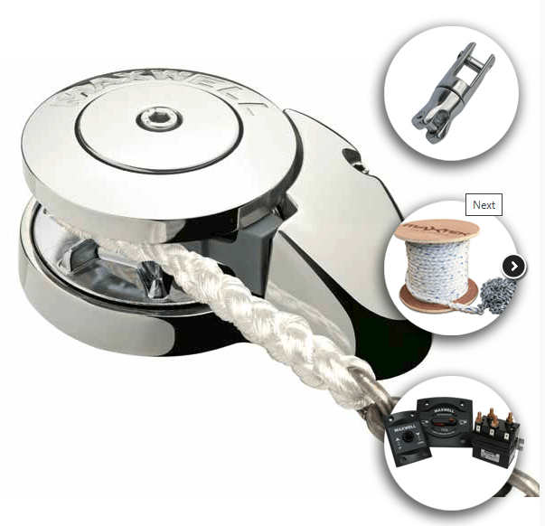 Maxwell Marine Anchor Chain Rope Winches Maxwell RC6 Boat anchoring package 6