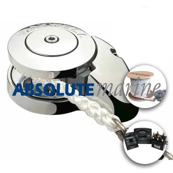 Maxwell RC6 & Rope/Chain Package 70m with stainless steel anchor swivel and accessories.