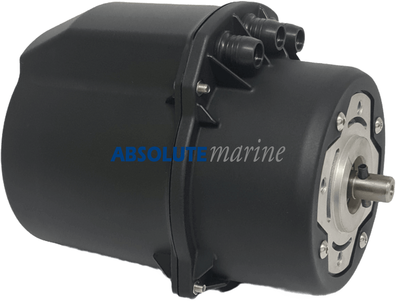Maxwell Tasman 160 metre Drum Winch motor with watertight cover and adaptable mounting features.
