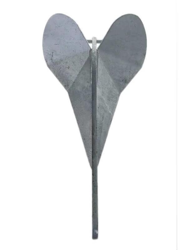 Maxwell Maxset 4kg Plough Anchor displayed from above, showcasing its heavy-duty galvanised steel design.