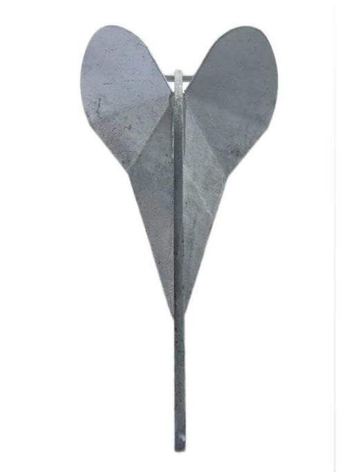 Maxwell Maxset 4kg Plough Anchor displayed from above, showcasing its heavy-duty galvanised steel design.