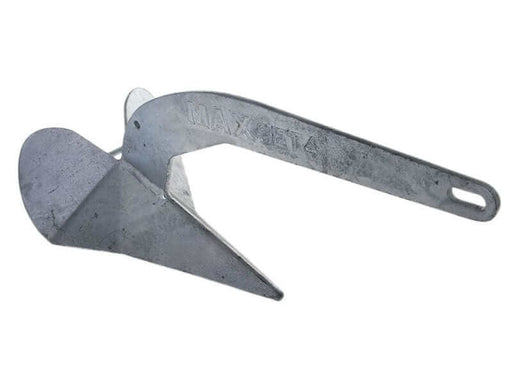 Maxwell Maxset 4kg Plough Anchor, galvanised steel anchor designed for boats from 4m to 17m.