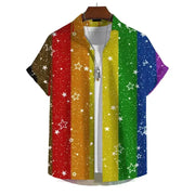 Men’s 3D Print Rainbow Shirt (10 different designs available) by Habicare