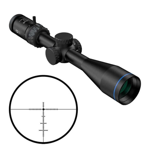 Meopta MeoPro Optika5 3-15×44 Z-Plus riflescope with reticle display and adjustable magnification.