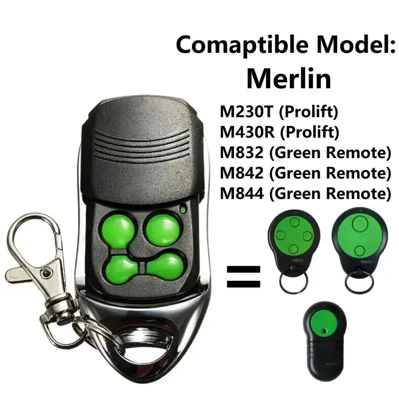 Habicare 433.92MHz Merlin Garage Door Remote M832 M842 M844 Rolling Code Merlin 433.92MHz Garage Door Remote M832 M842 M844