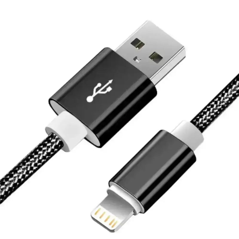 Metal Braided USB Cable for iPhone & iPad – 1m/2m/3m by Habicare