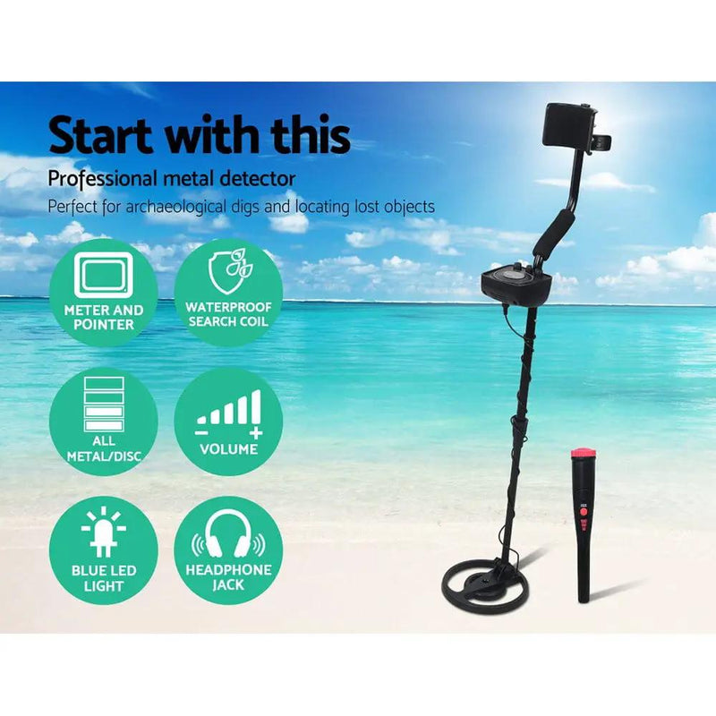 SportZone.co.nz Electronics > Gadgets > Metal Detectors Waterproof Metal Detector With 160mm Deep Pinpointer Treasure Hunter Waterproof Metal Detector With 160mm Pinpointer