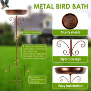 Metal Garden Bird Bath (3 designs available) by Habicare