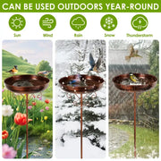 Metal Garden Bird Bath (3 designs available) by Habicare