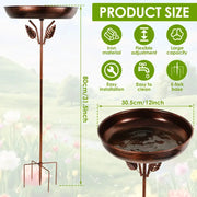 Metal Garden Bird Bath (3 designs available) by Habicare