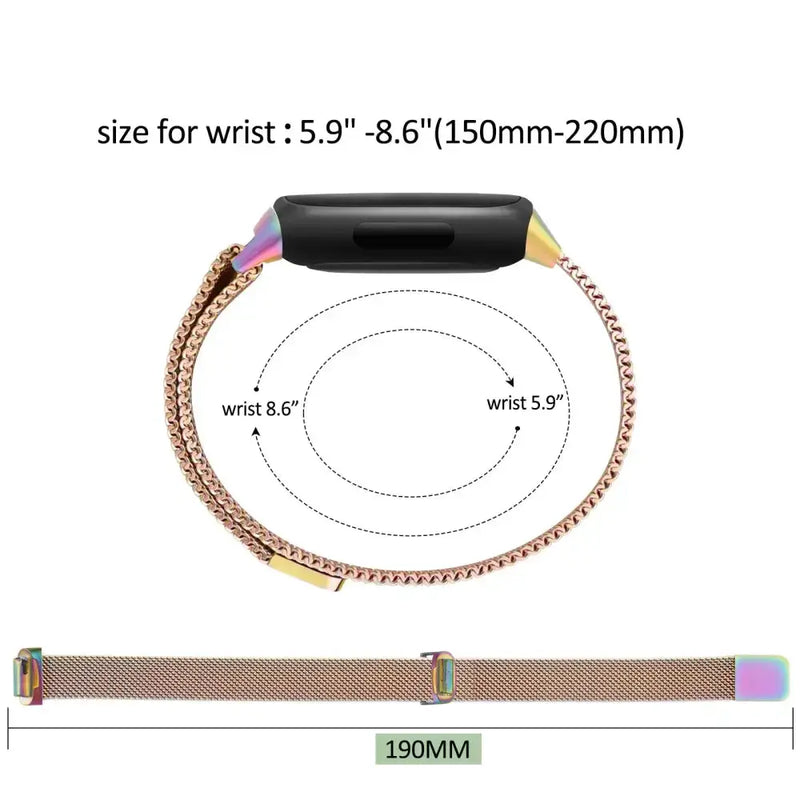 Metal Strap for the Fitbit Inspire/ACE 2/3 Series (available in 10 colours) by Habicare