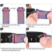 Metal Strap for the Fitbit Inspire/ACE 2/3 Series (available in 10 colours) by Habicare
