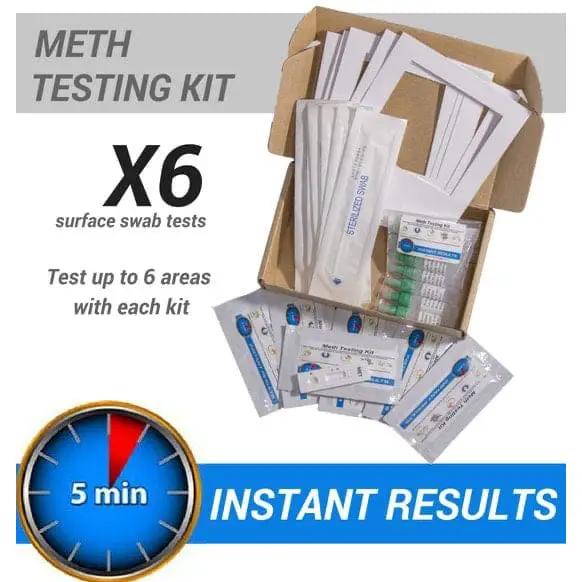 9eight5 Tools & Kits (multipurpose) Meth Test Kit - 6 x Instant On-site Test Kits (Recommended for a 3 Bedroom Home) Meth Residue Test Kit Six Pack On Site Screening