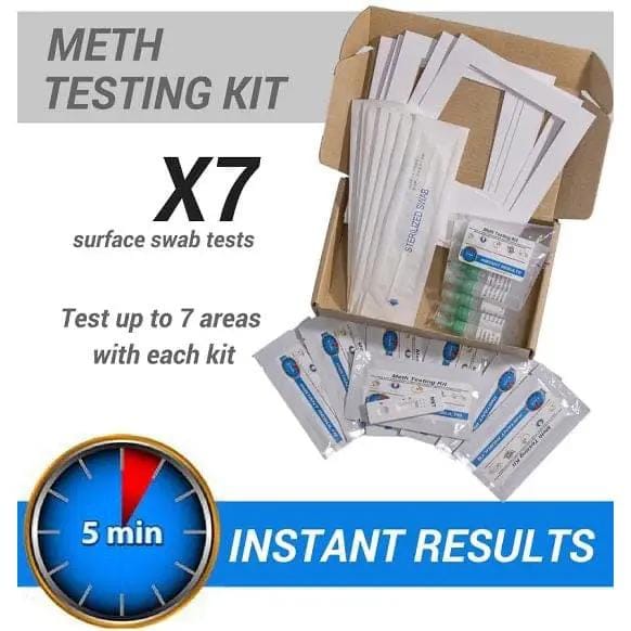 9eight5 Tools & Kits (multipurpose) Meth Test Kit - 7 x Instant On-site Test Kits (Recommended for a 4 Bedroom Home) Meth Test Kit 7 Pack Instant On Site Drug Tests