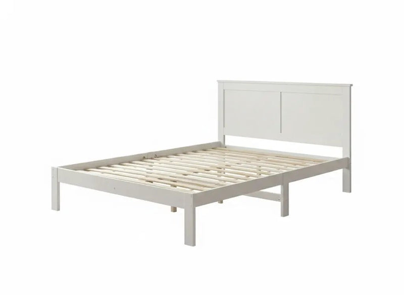 'Metro' Solid Pine Bed Frame White Queen by sue-e furniture