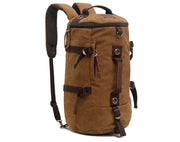 50L Canvas Hiking Backpack - Retro Style Travel Rucksack with Leather Accents | Men's Outdoor Pack by Mead's Supply & Equipment Outfitters limited